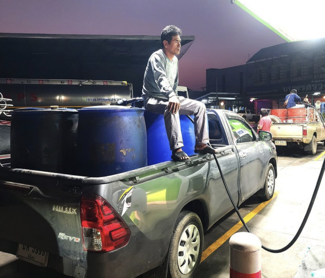 People Filling Up Barrels of Petrol and Diesel as Oil Prices Increase Worldwide due to US, Israel and Iran Conflict